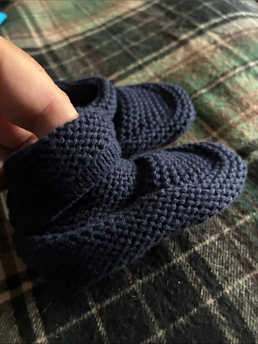 GAP Baby Knit Booties in Navy Blue